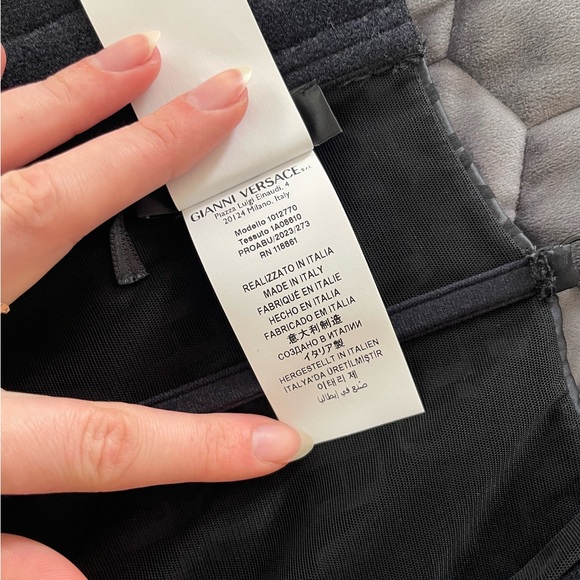 Versace Medusa Head Motif Allover Printed Bustier Top - Picture 8 of 8